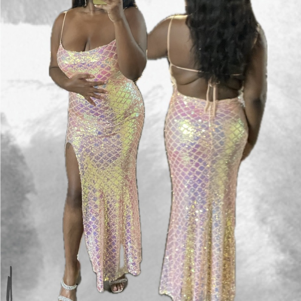 Elegant Sequin Evening Dress